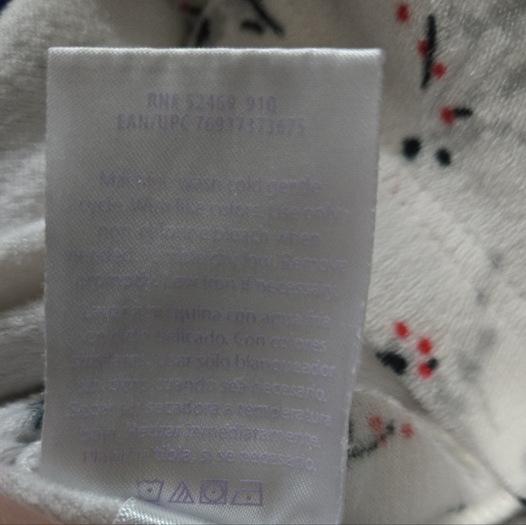 Secret Treasures Floral Fleece Long Nightgown Birds Floral Lace Size 3X - Picture 10 of 10